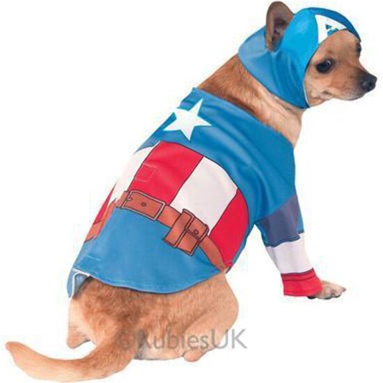 DISFRAZ CAPITAN AMERICA MASCOTA image 0