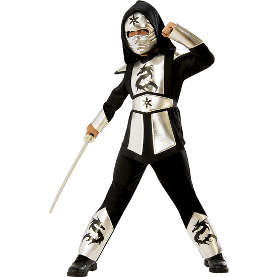 DISFRAZ DRAGON NINJA SILVER INF image 0