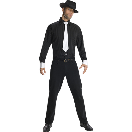 DISFRAZ CAMISA GANGSTER CON SOMBRERO AD image 0