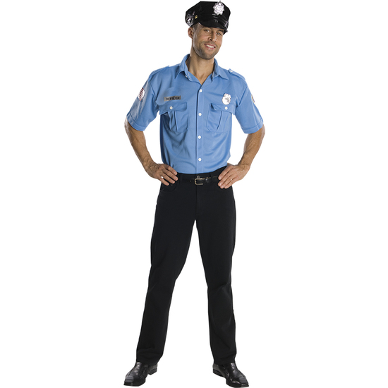 DISFRAZ CAMISA POLICIA CON GORRA AD image 0