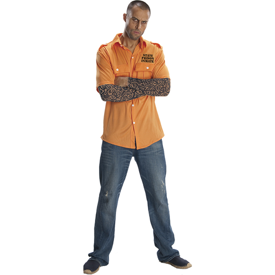 DISFRAZ CAMISA PRISIONERO CON TATTOS AD image 0