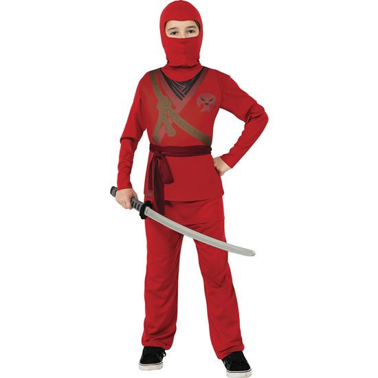 DISFRAZ SKULL NINJA ROJO INF image 0