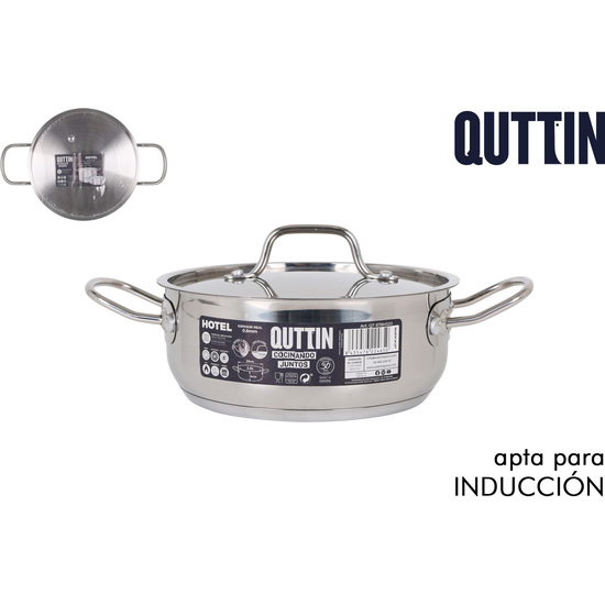 IND STEEL CASSEROLE+LID 20CM/0,8MM/2.5L HOTEL image 0