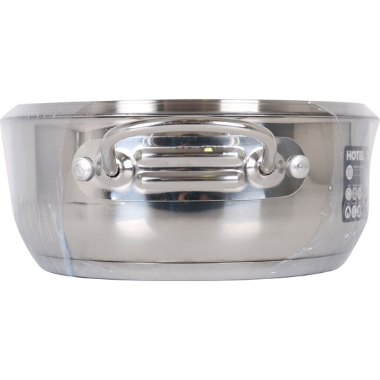 IND STEEL CASSEROLE+LID 20CM/0,8MM/2.5L HOTEL image 2