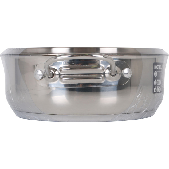 IND STEEL CASSEROLE+LID 22CM/0,8MM/3L HOTEL image 2