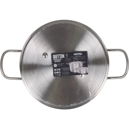 IND STEEL CASSEROLE+LID 22CM/0,8MM/3L HOTEL image 3