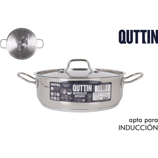 IND STEEL CASSEROLE+LID 26cm/0,8mm/4.5L HOTEL image 0