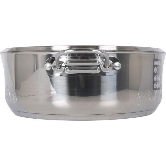 IND STEEL CASSEROLE+LID 30CM/0,8MM/7.5L HOTEL image 2