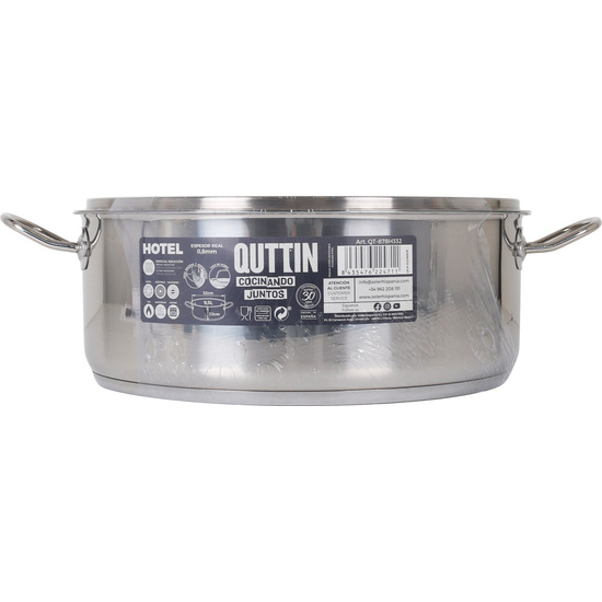 IND STEEL CASSEROLE+LID 32cm/0,8mm/9.5L HOTEL image 1