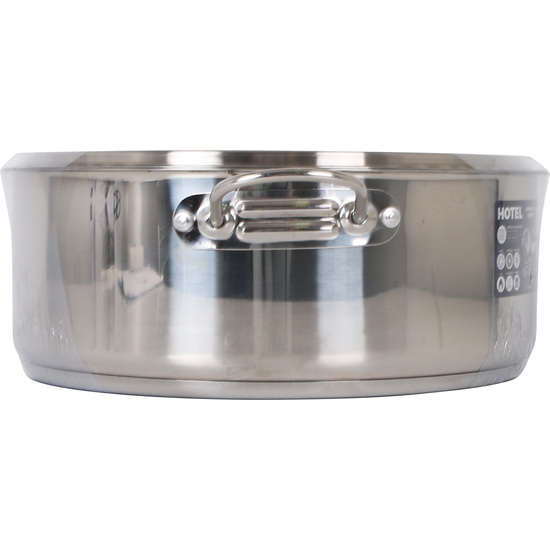 IND STEEL CASSEROLE+LID 32cm/0,8mm/9.5L HOTEL image 2