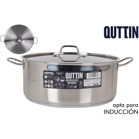 IND STEEL CASSEROLE+LID 34CM/0,8MM HOTEL/12.5L image 0