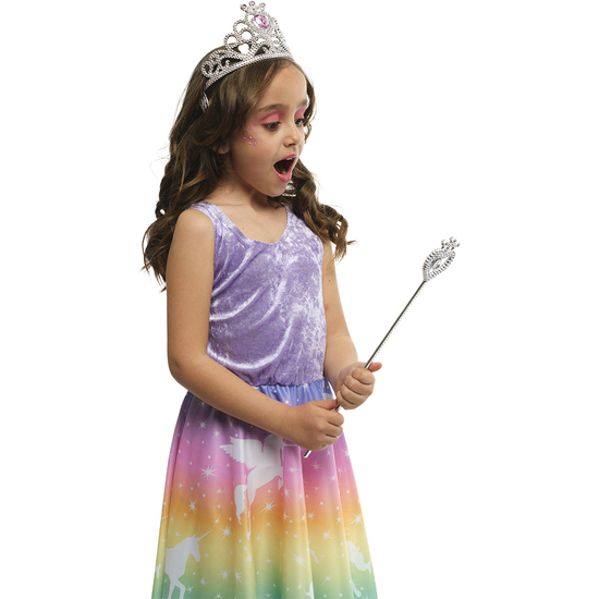 SET ACCESORIOS PRINCESA PLATA/ROSA image 1
