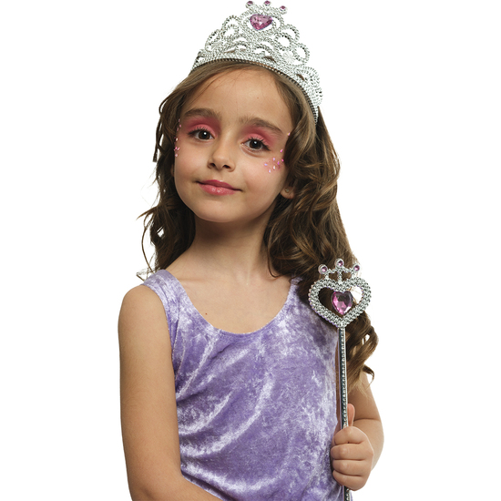 SET ACCESORIOS PRINCESA PLATA/ROSA image 2