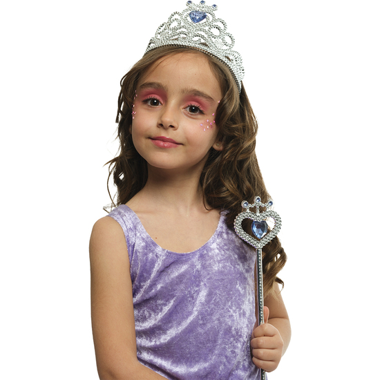 SET ACCESORIOS PRINCESA PLATA/AZUL image 2