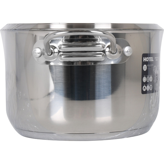 HIGH IND STEEL CASSEROLE+LID 20CM/0,8MM/4L image 2