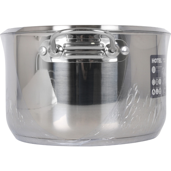 HIGH IND STEEL CASSEROLE+LID 24CM/0,8MM/6.5L image 2