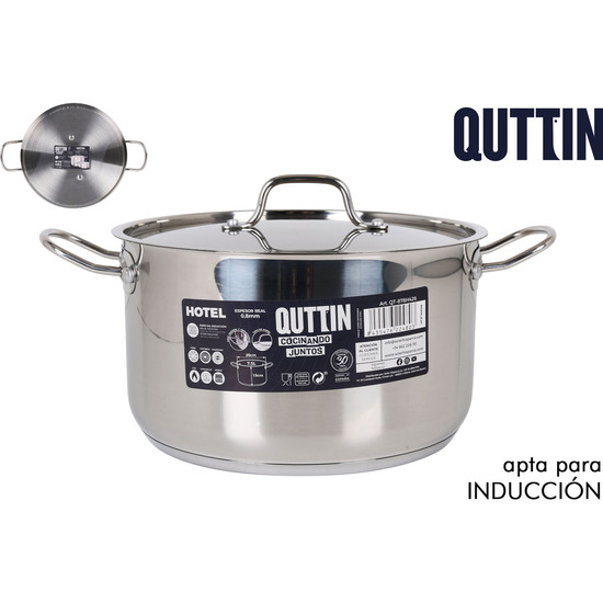 HIGH IND STEEL CASSEROLE+LID 26CM/0,8MM/7.5L image 0