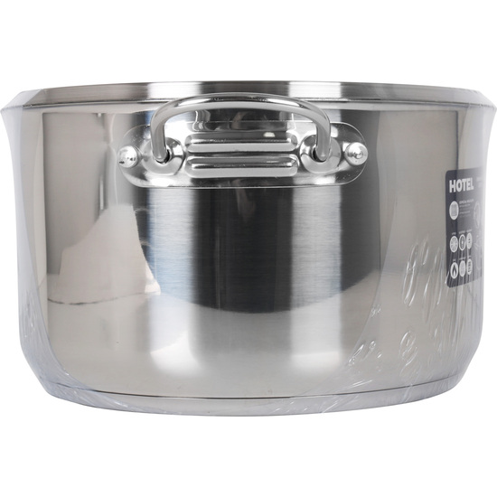 HIGH IND STEEL CASSEROLE+LID 26CM/0,8MM/7.5L image 2