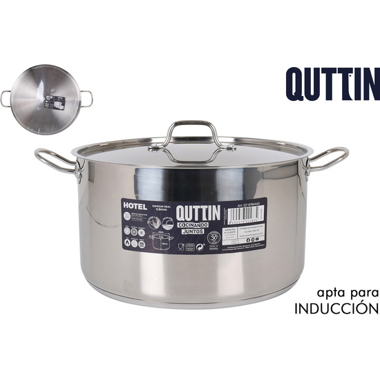 HIGH IND STEEL CASSEROLE+LID 32cm/0,8mm/14L image 0