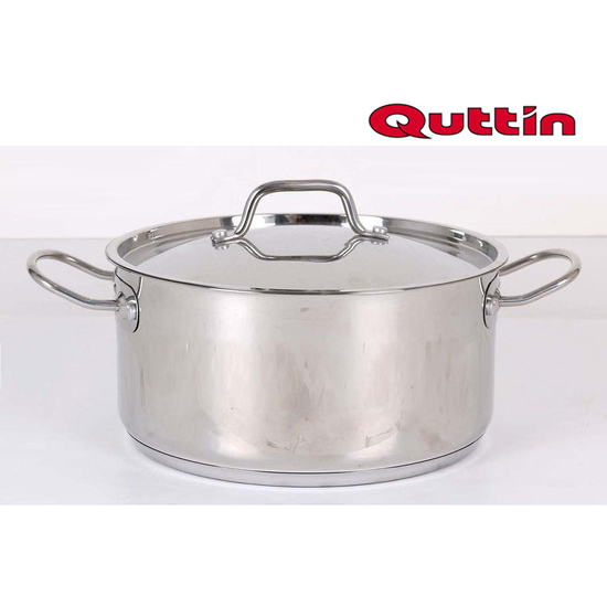HIGH IND STEEL CASSEROLE+LID 38CM/0,8MM/21.5L image 0