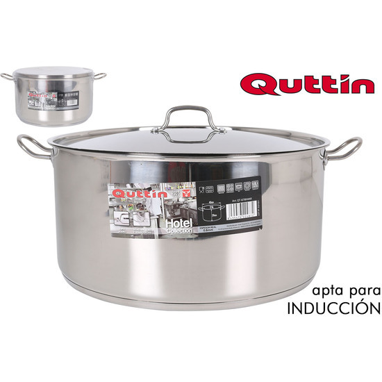 HIGH IND STEEL CASSEROLE+LID 40CM/0,8MM/25L image 0