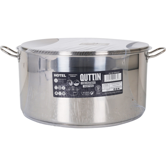 HIGH IND STEEL CASSEROLE+LID 40CM/0,8MM/25L image 1