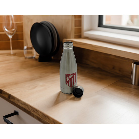 ATLÉTICO DE MADRID BOTELLA PLATEADA DE ACERO 550ML image 4
