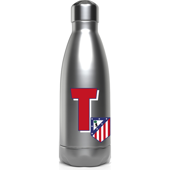 ATLÉTICO DE MADRID BOTELLA PERSONALIZABLE DE ACERO 550ML LETRA T image 0