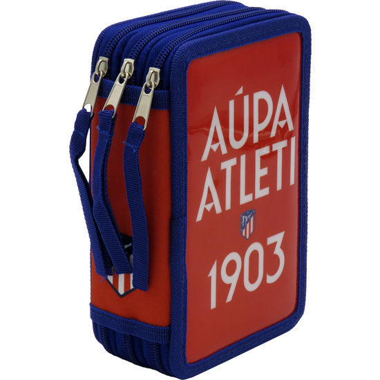ATLÉTICO DE MADRID PLUMIER 3 PISOS CON MATERIAL ESCOLAR image 1