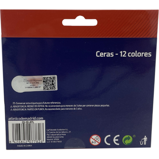 ATLÉTICO DE MADRID 12 CERAS DE COLORES image 1