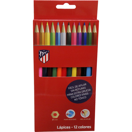ATLÉTICO DE MADRID 12 LÁPICES DE COLORES image 0