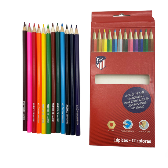 ATLÉTICO DE MADRID 12 LÁPICES DE COLORES image 1