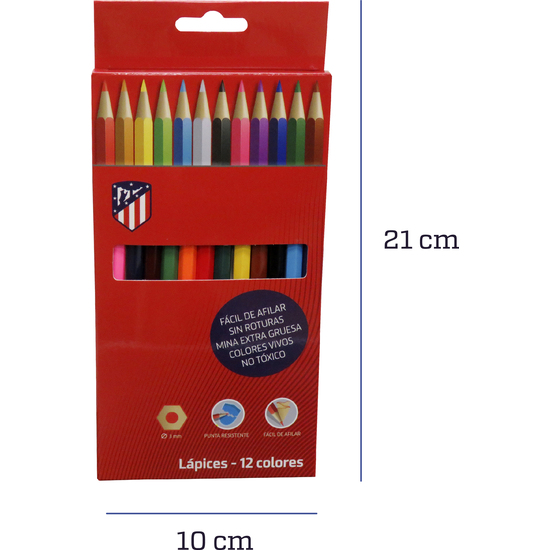 ATLÉTICO DE MADRID 12 LÁPICES DE COLORES image 4