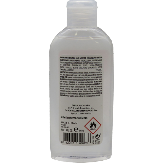 ATLÉTICO DE MADRID GEL HIGIENIZANTE DE MANOS 100 ML image 1