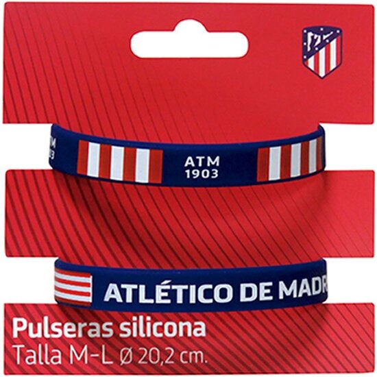 ATLÉTICO DE MADRID SET 2 PULSERAS DE SILICONA TALLA ADULTO image 0