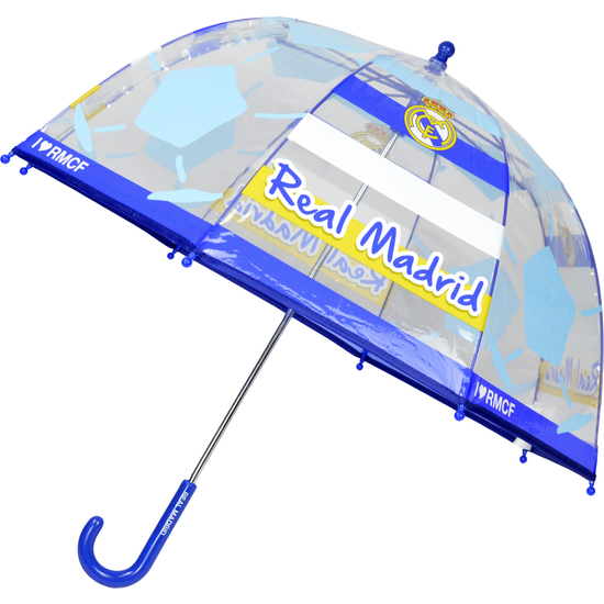 REAL MADRID PARAGUAS MANUAL INFANTIL TRANSP. BURBUJA 48 CM image 0