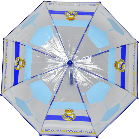 REAL MADRID PARAGUAS MANUAL INFANTIL TRANSP. BURBUJA 48 CM image 1