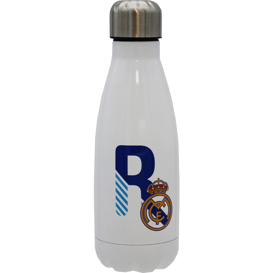 REAL MADRID BOTELLA PERSONALIZABLE BLANCA DE ACERO 550ML LETRA R image 0