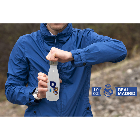REAL MADRID BOTELLA PERSONALIZABLE BLANCA DE ACERO 550ML LETRA R image 2
