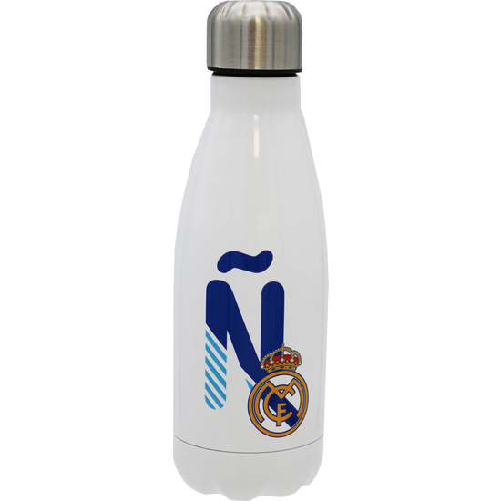 REAL MADRID BOTELLA PERSONALIZABLE BLANCA DE ACERO 550ML LETRA Ñ image 0