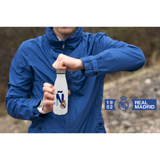 REAL MADRID BOTELLA PERSONALIZABLE BLANCA DE ACERO 550ML LETRA Ñ image 2
