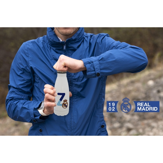 REAL MADRID BOTELLA PERSONALIZABLE BLANCA DE ACERO 550ML LETRA Z image 2