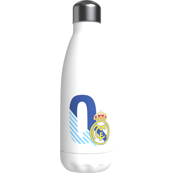 REAL MADRID BOTELLA PERSONALIZABLE BLANCA DE ACERO 550ML LETRA Q image 0