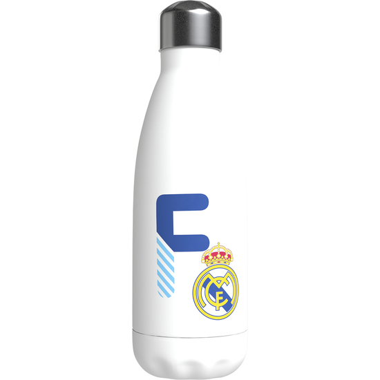 REAL MADRID BOTELLA PERSONALIZABLE BLANCA DE ACERO 550ML LETRA F image 0