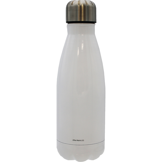 REAL MADRID BOTELLA PERSONALIZABLE BLANCA DE ACERO 550ML LETRA P image 1