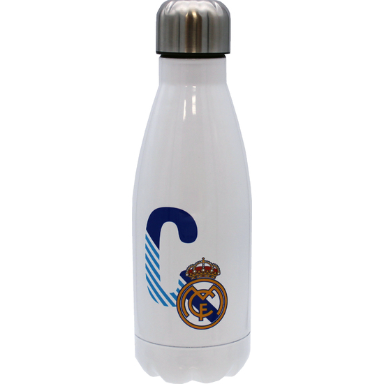 REAL MADRID BOTELLA PERSONALIZABLE BLANCA DE ACERO 550ML LETRA C image 0
