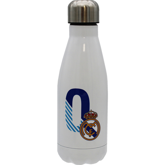 REAL MADRID BOTELLA PERSONALIZABLE BLANCA DE ACERO 550ML LETRA O image 0