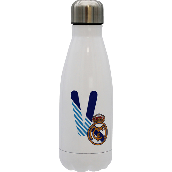 REAL MADRID BOTELLA PERSONALIZABLE BLANCA DE ACERO 550ML LETRA V image 0