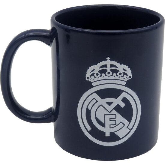 REAL MADRID TAZA CERÁMICA AZUL CON ESCUDO BLANCO EN CAJA image 0