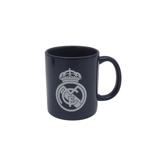 REAL MADRID TAZA CERÁMICA AZUL CON ESCUDO BLANCO EN CAJA image 1
